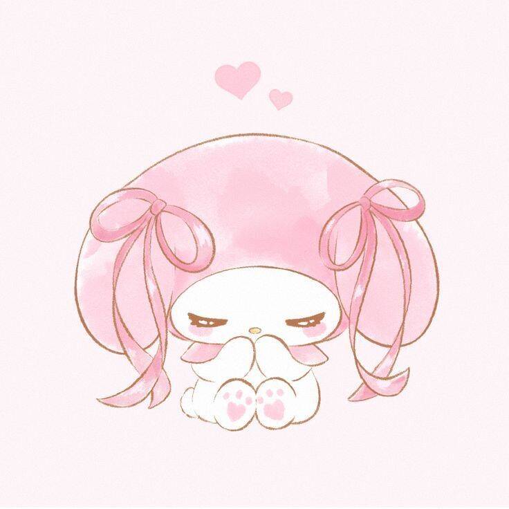 My Melody pfp Profile Picture Cute Pink Bow Sweet Expression
