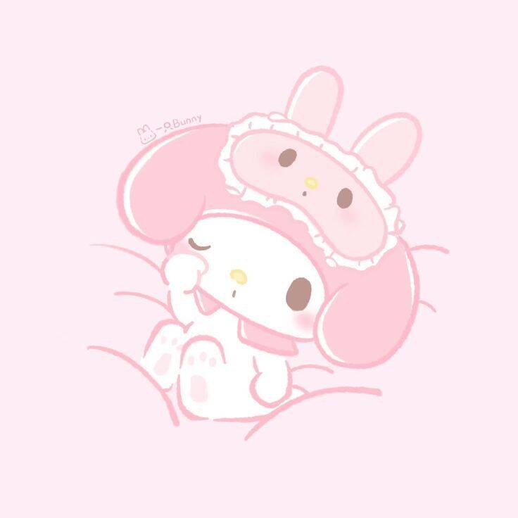 My Melody pfp Profile Picture Cute Sleeping Bunny Pink Aesthetic