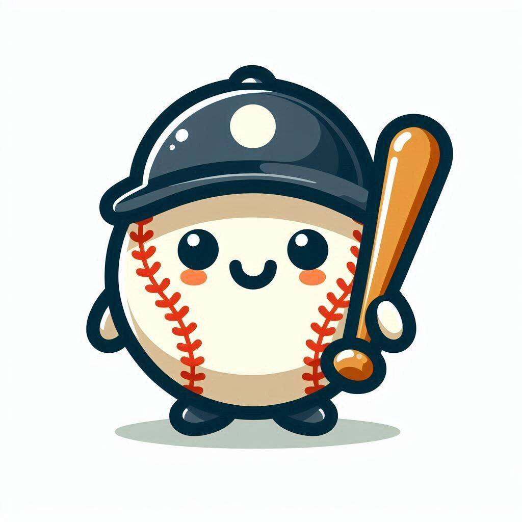 Baseball pfp Profile Picture Cute Cartoon Baseball with Bat