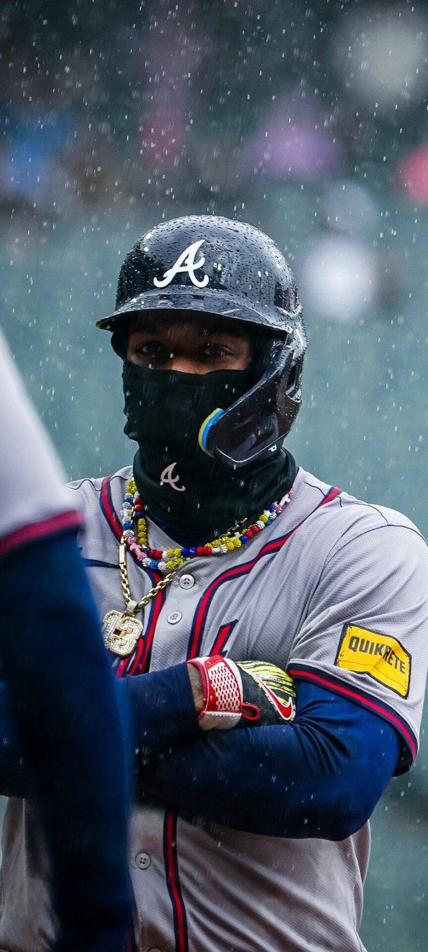 Baseball pfp Profile Picture Player in Rain Gear