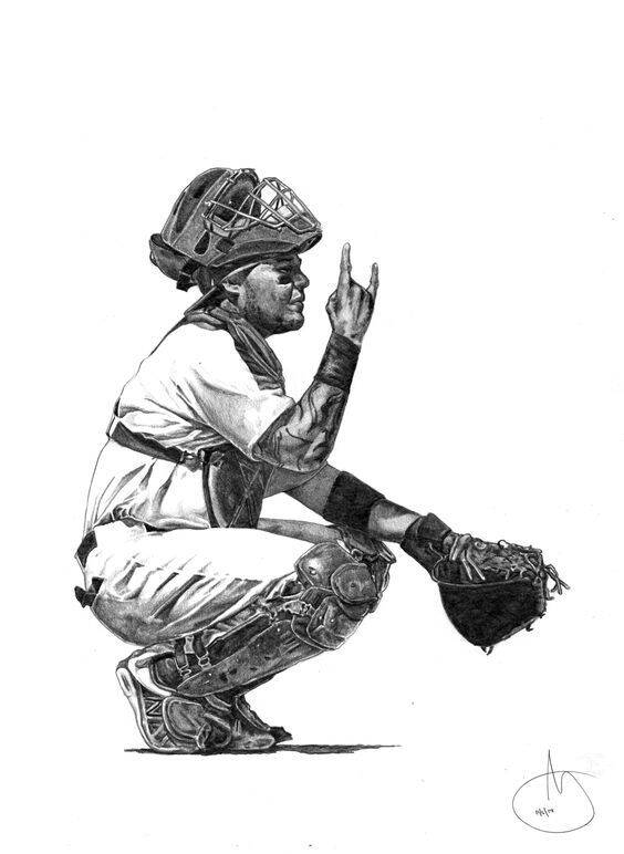 Baseball pfp Profile Picture Catcher Signaling Play