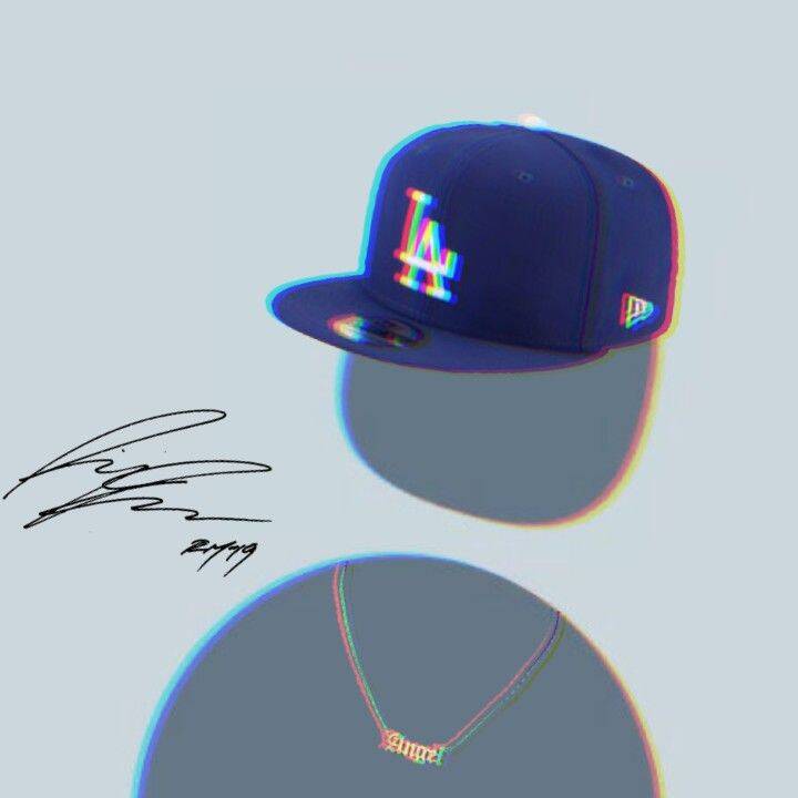 Baseball pfp Profile Picture LA Dodgers Cap and Necklace