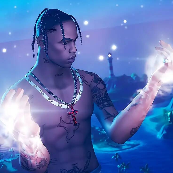 Travis Scott pfp Profile Picture with Magical Aura