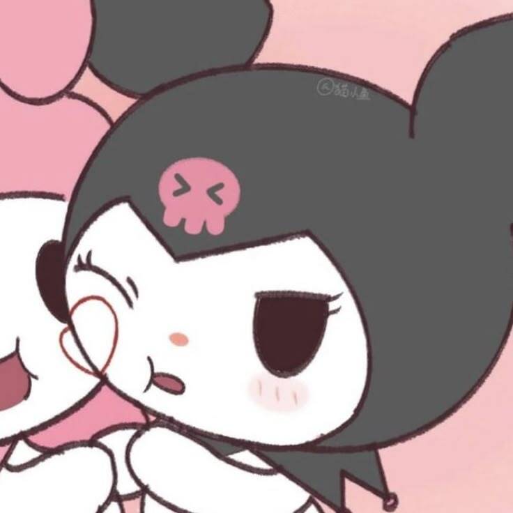 Cute Kuromi pfp Profile Picture with My Melody Best Friend