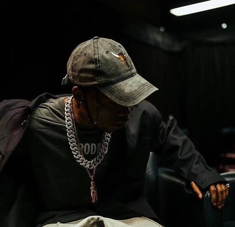 Travis Scott pfp Profile Picture Stylish Outfit and Jewelry