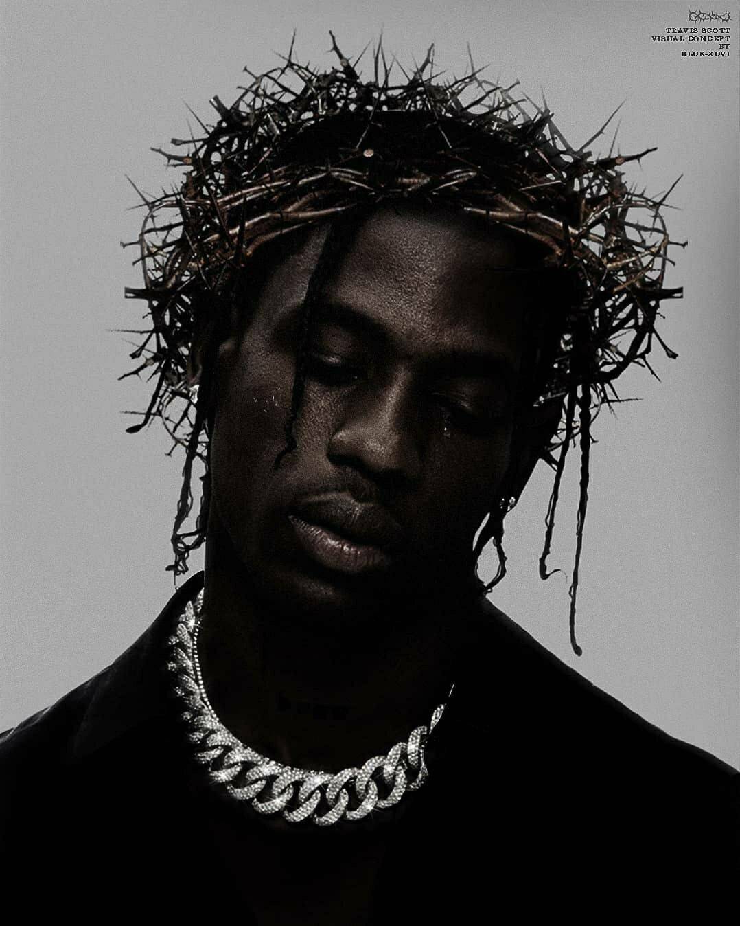 Travis Scott pfp Profile Picture with Crown of Thorns