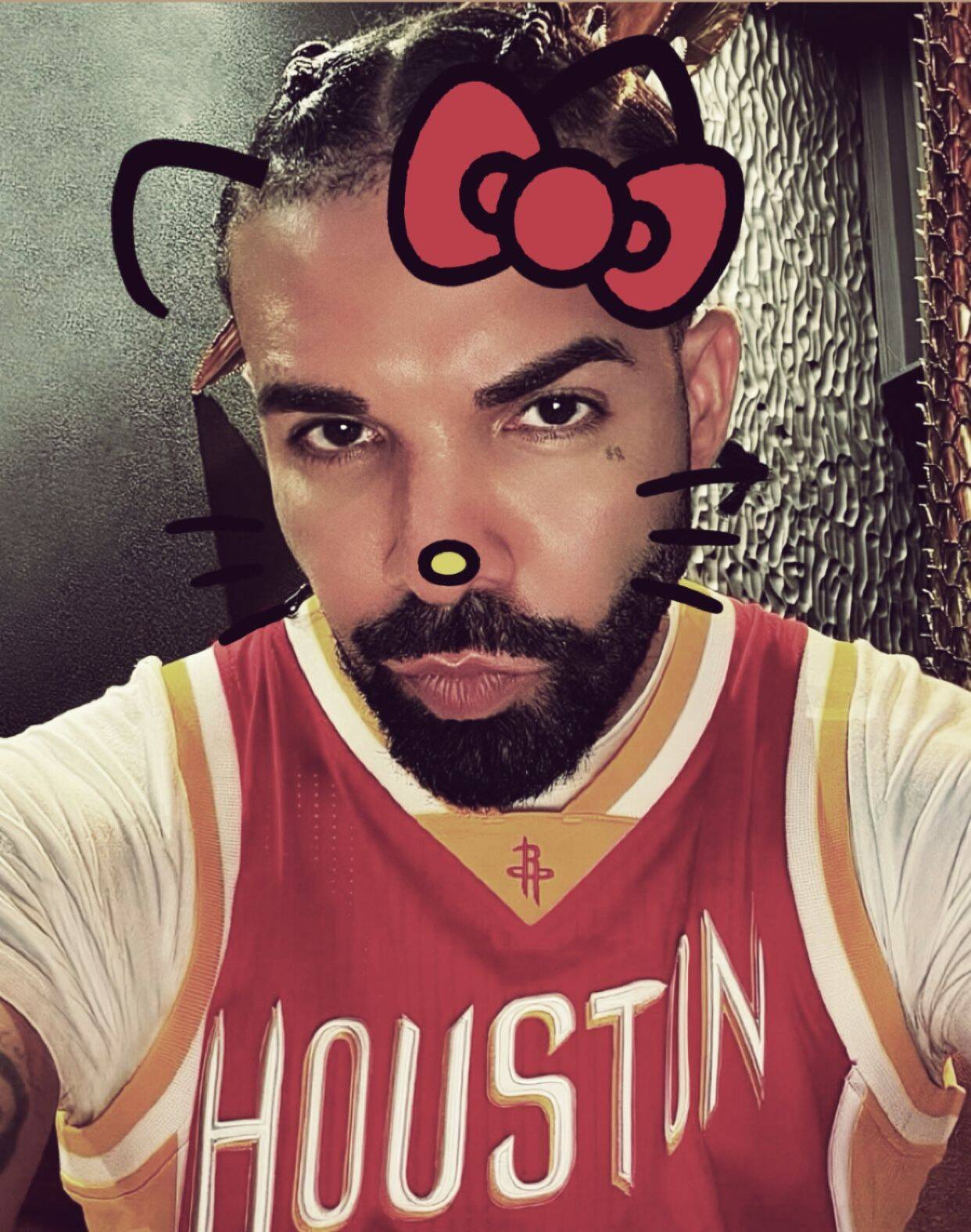 Drake pfp Profile Picture with Hello Kitty Filter
