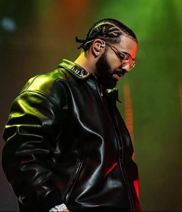 Drake pfp Profile Picture Stylish Black Leather Jacket
