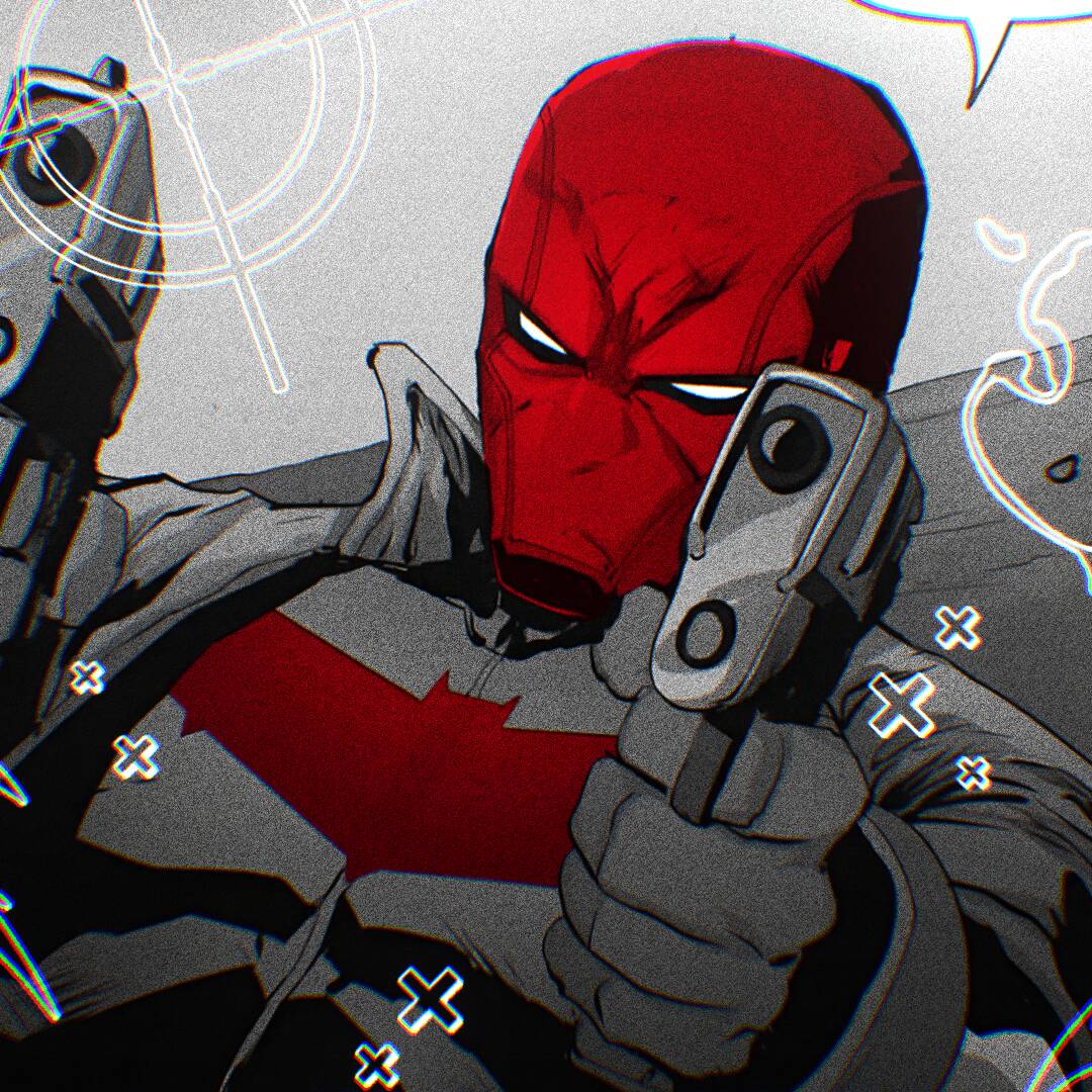 Red PFP Profile Picture Aesthetic Bold Red Masked Character