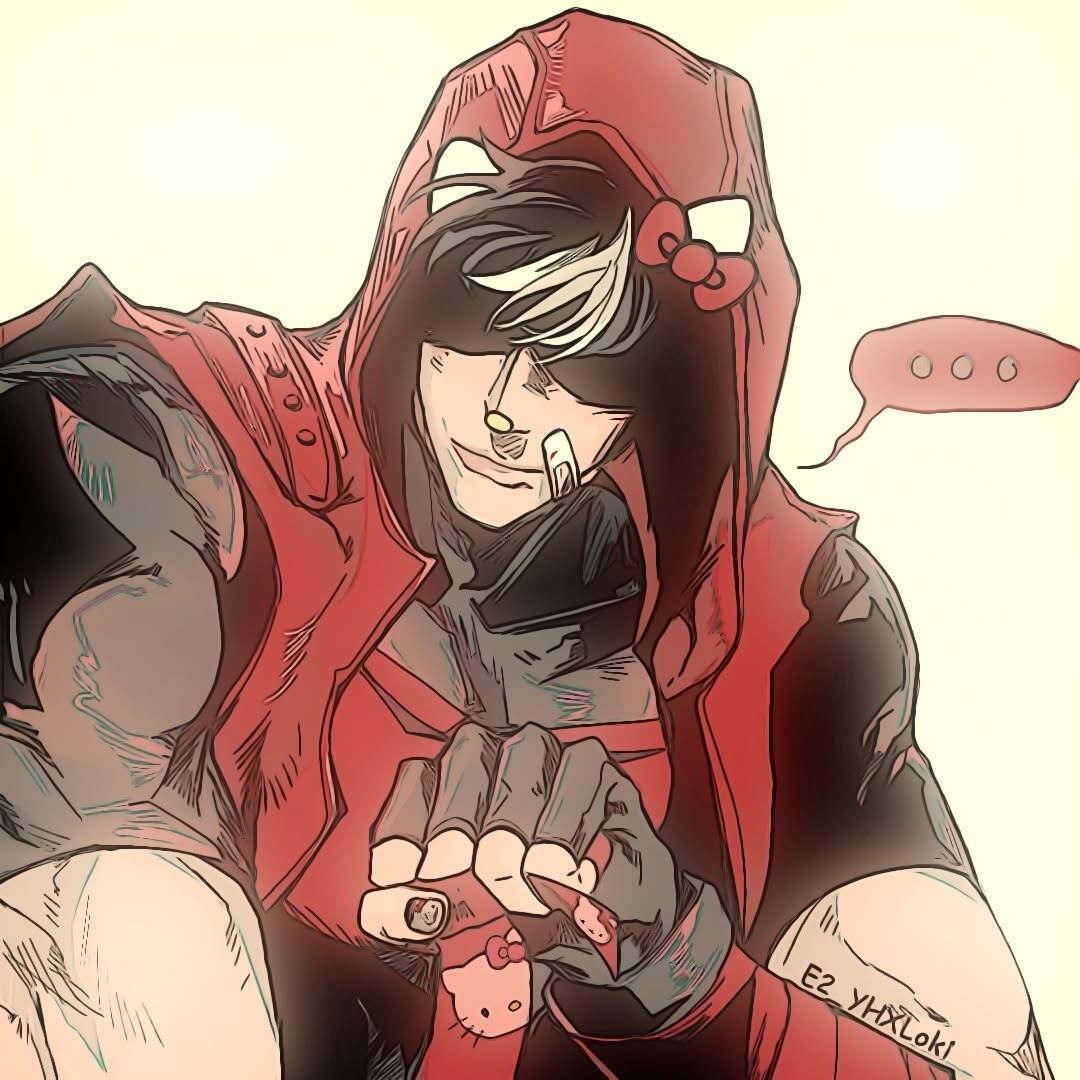 Red pfp Profile Picture Aesthetic Cool Red Hoodie Character