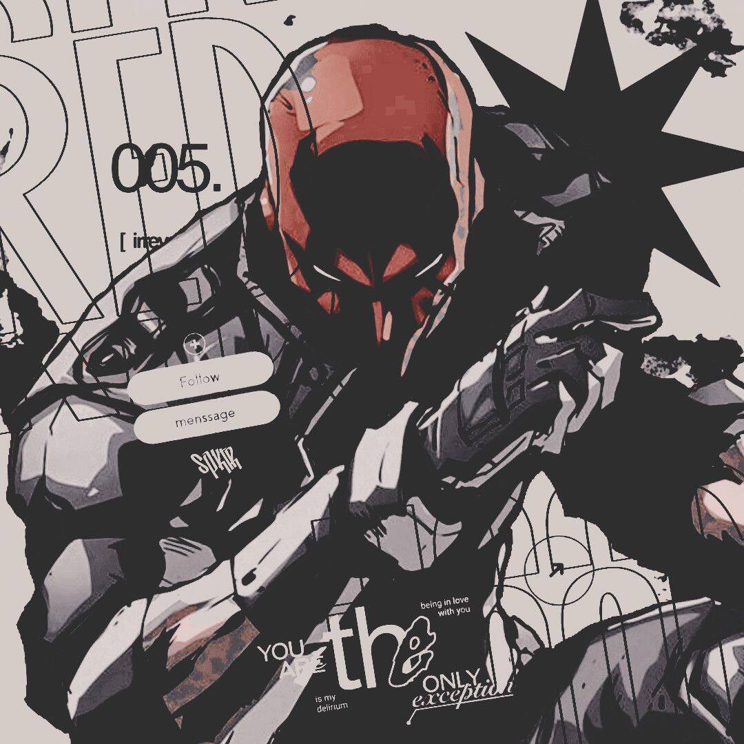 Red PFP Profile Picture Dark Aesthetic Red Hooded Character