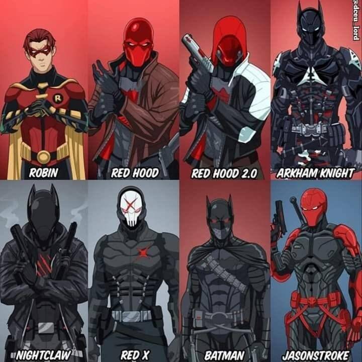 Red pfp Profile Picture Featuring Iconic Red Hood Characters