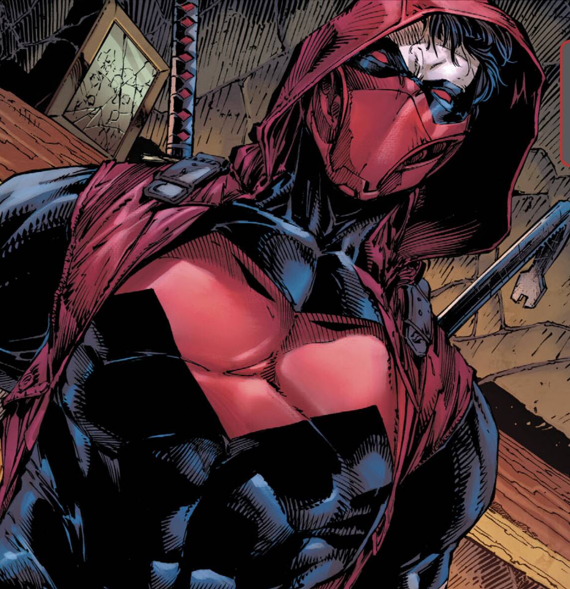 Red pfp Profile Picture Stylish Heroic Red Hooded Character