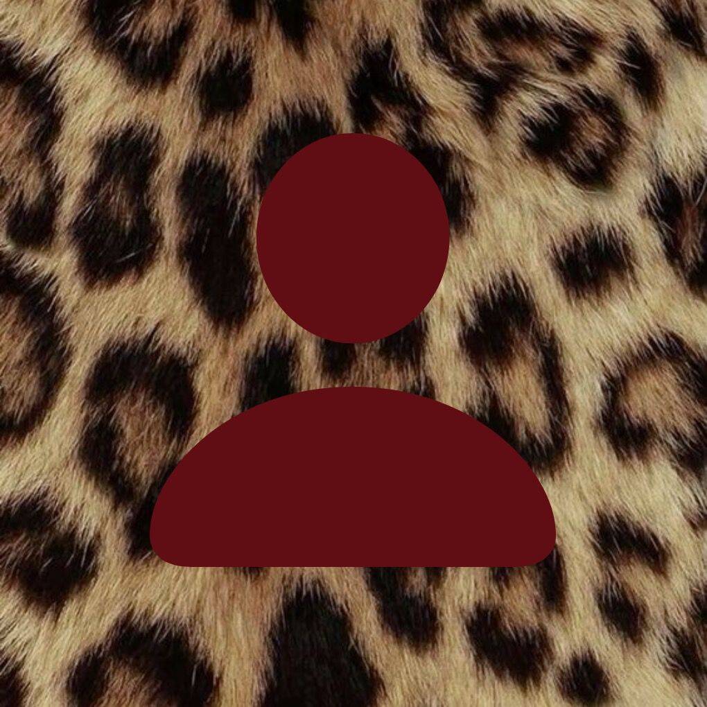 Red pfp Profile Picture with Leopard Print Background