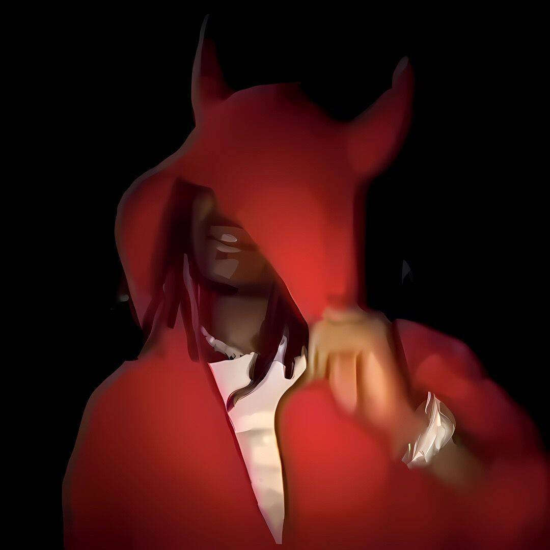 Red pfp Profile Picture Aesthetic Devil Hoodie