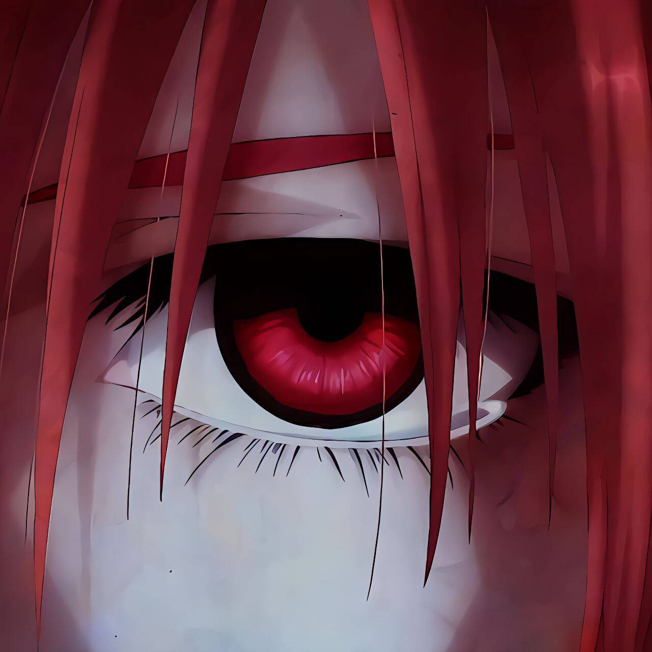 Red pfp Profile Picture Anime Eye Aesthetic Dark Red