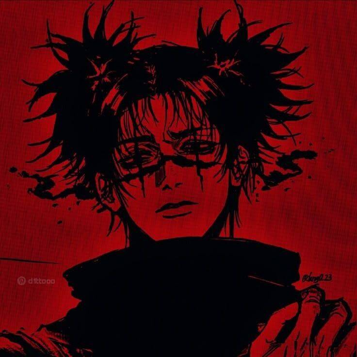 Red Anime Boy PFP Profile Picture Aesthetic Dark Red