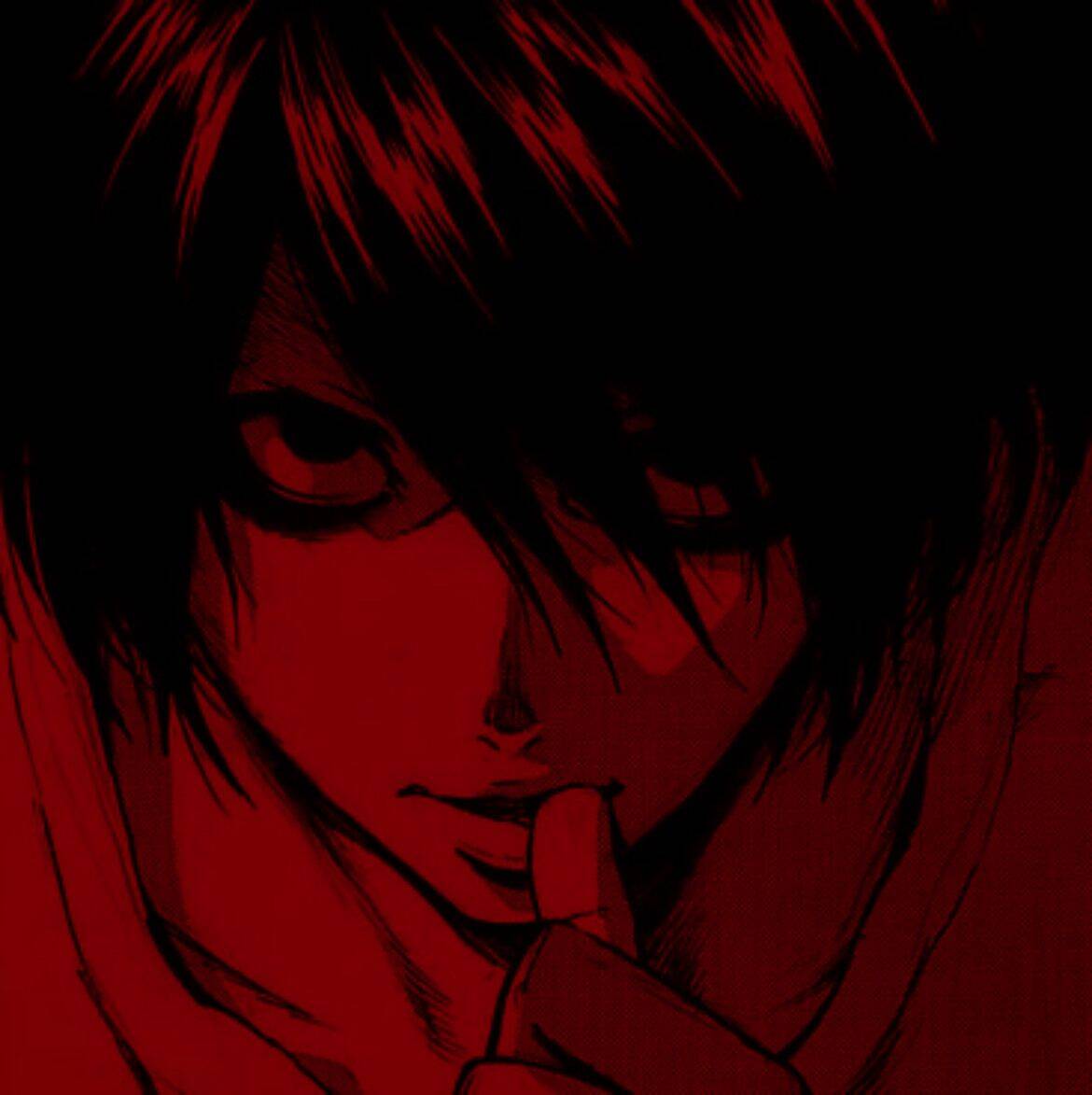 Red pfp Profile Picture Aesthetic Dark Red Anime Character