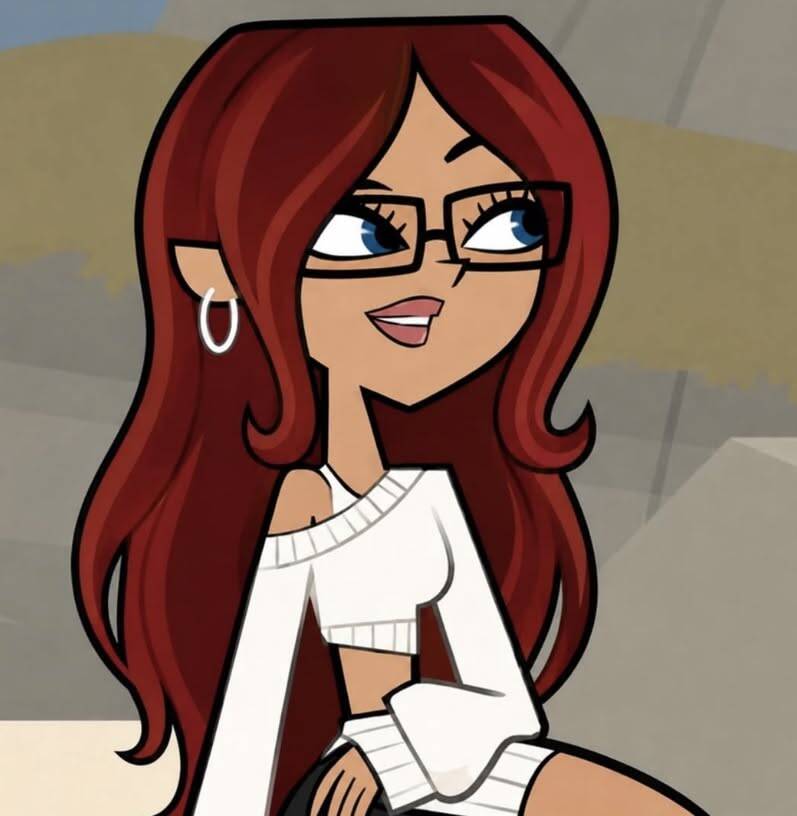 Red pfp Profile Picture Cute Cartoon Girl with Long Red Hair