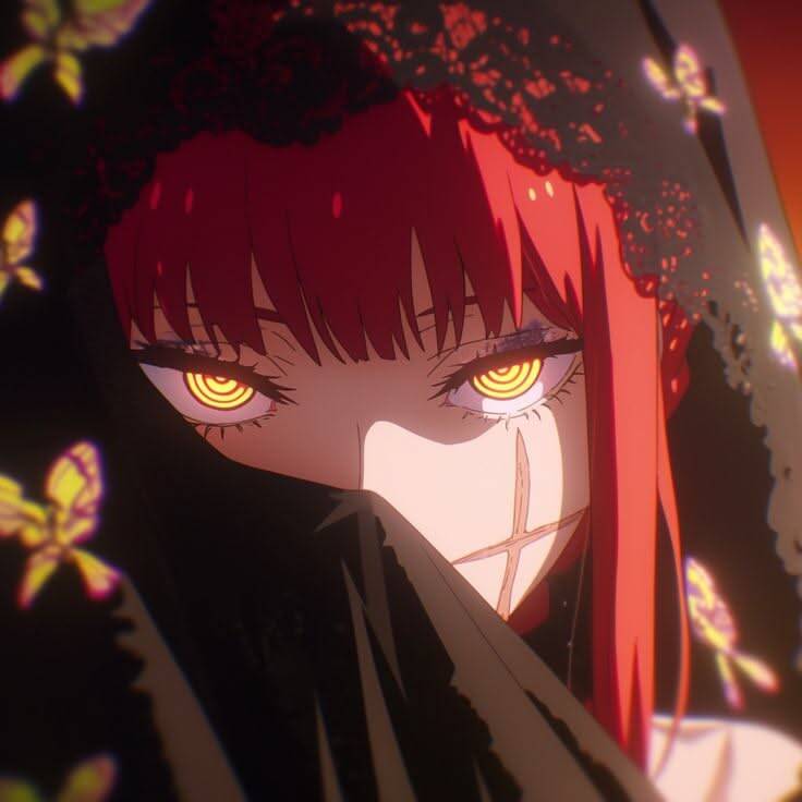 Red Anime Girl PFP Profile Picture Aesthetic Mysterious