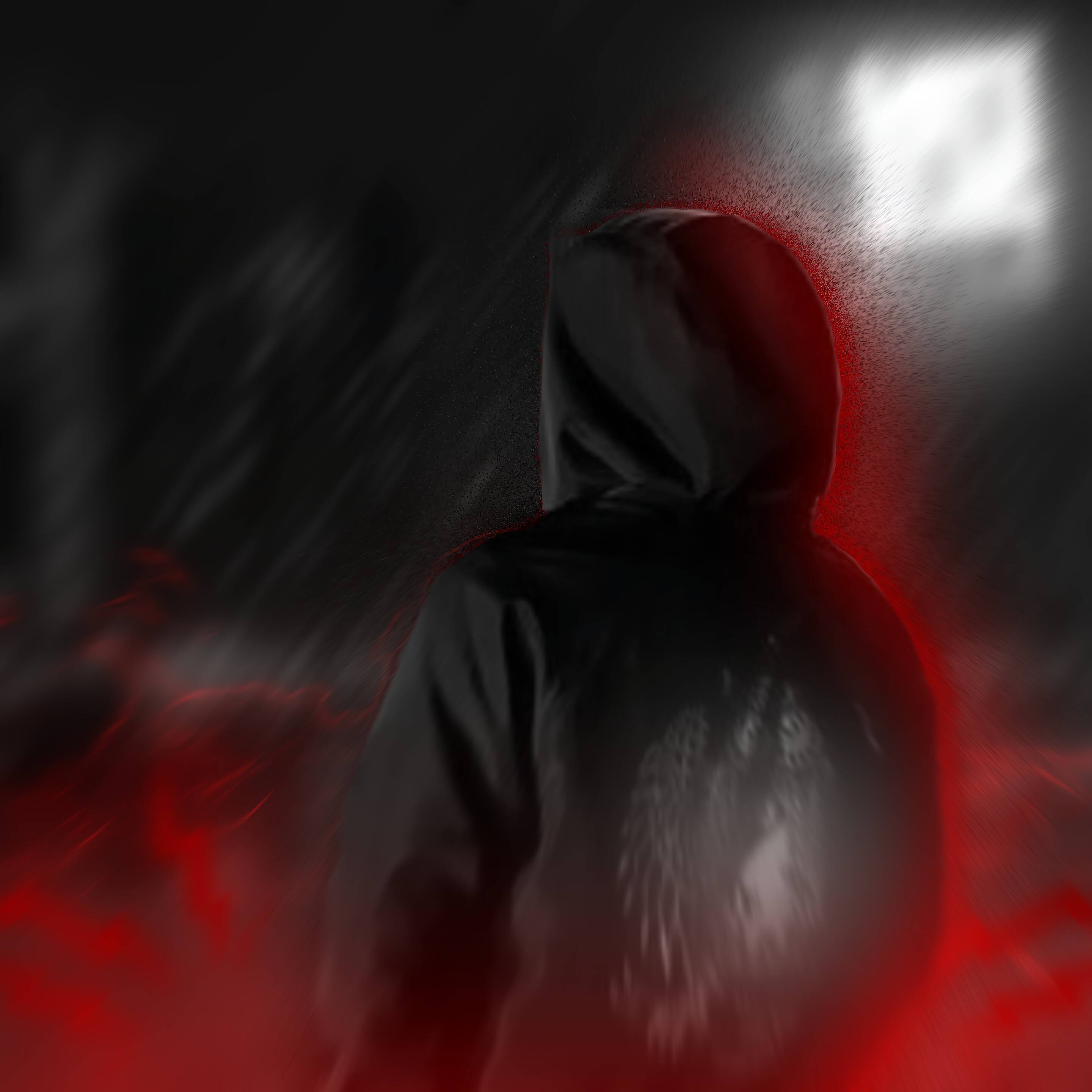 Red pfp Profile Picture Aesthetic Mysterious Dark Red Hoodie
