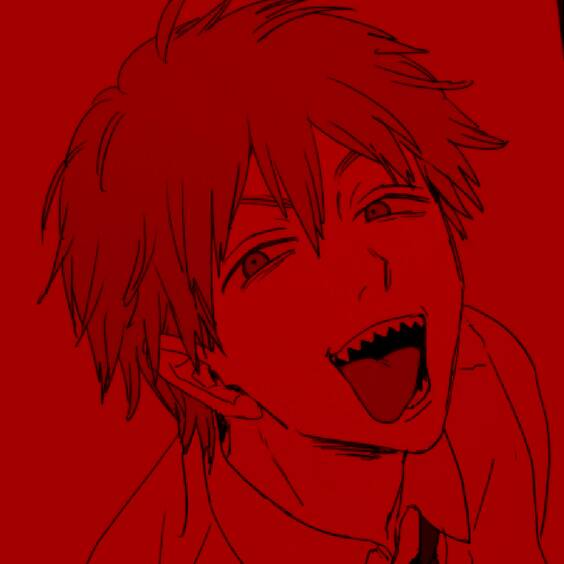 Red Anime Boy PFP Profile Picture Aesthetic Vibrant Red Background