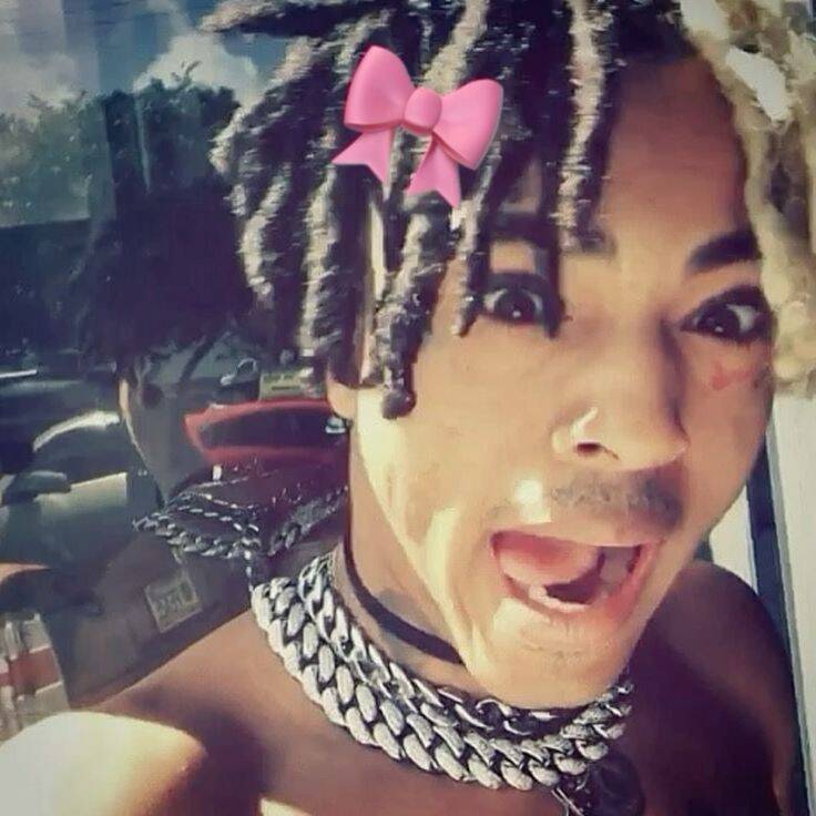 XXXTentacion pfp Profile Picture Pink Bow Dreadlocks