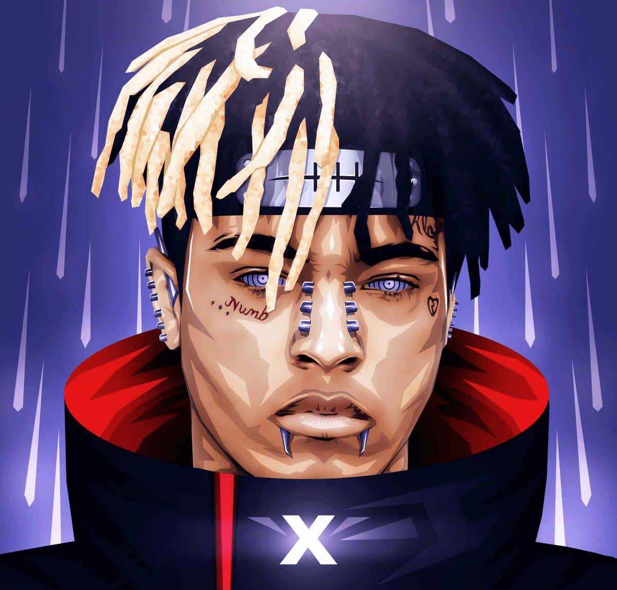 XXXTentacion pfp Profile Picture with Dreadlocks and Face Tattoos