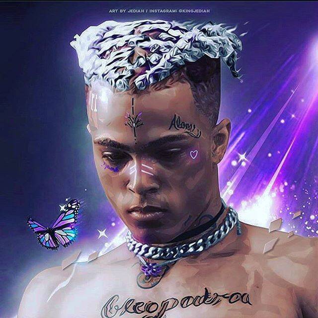 XXXTentacion pfp Profile Picture with Butterfly and Tattoos