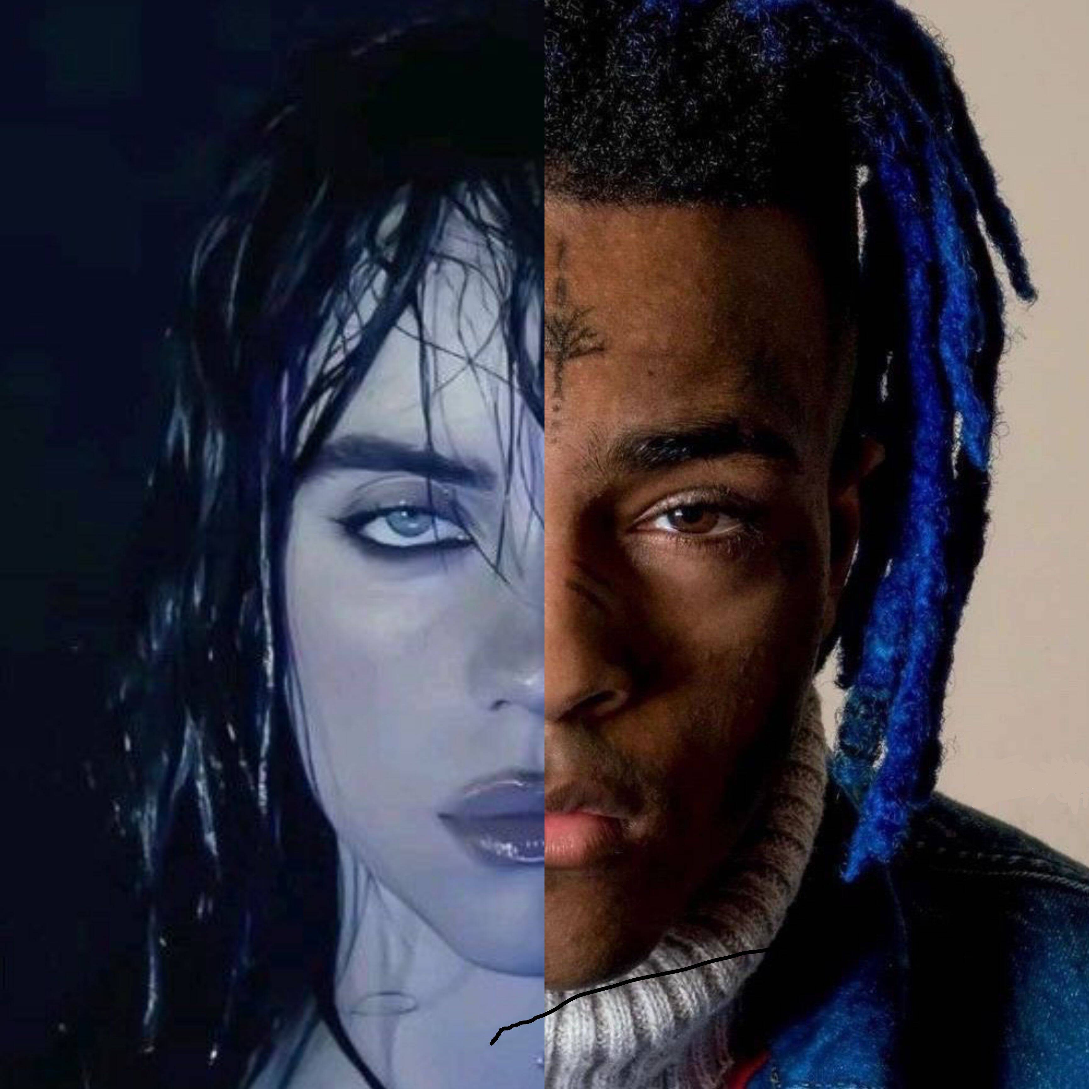 XXXTentacion pfp Profile Picture Half Black Half White Hair
