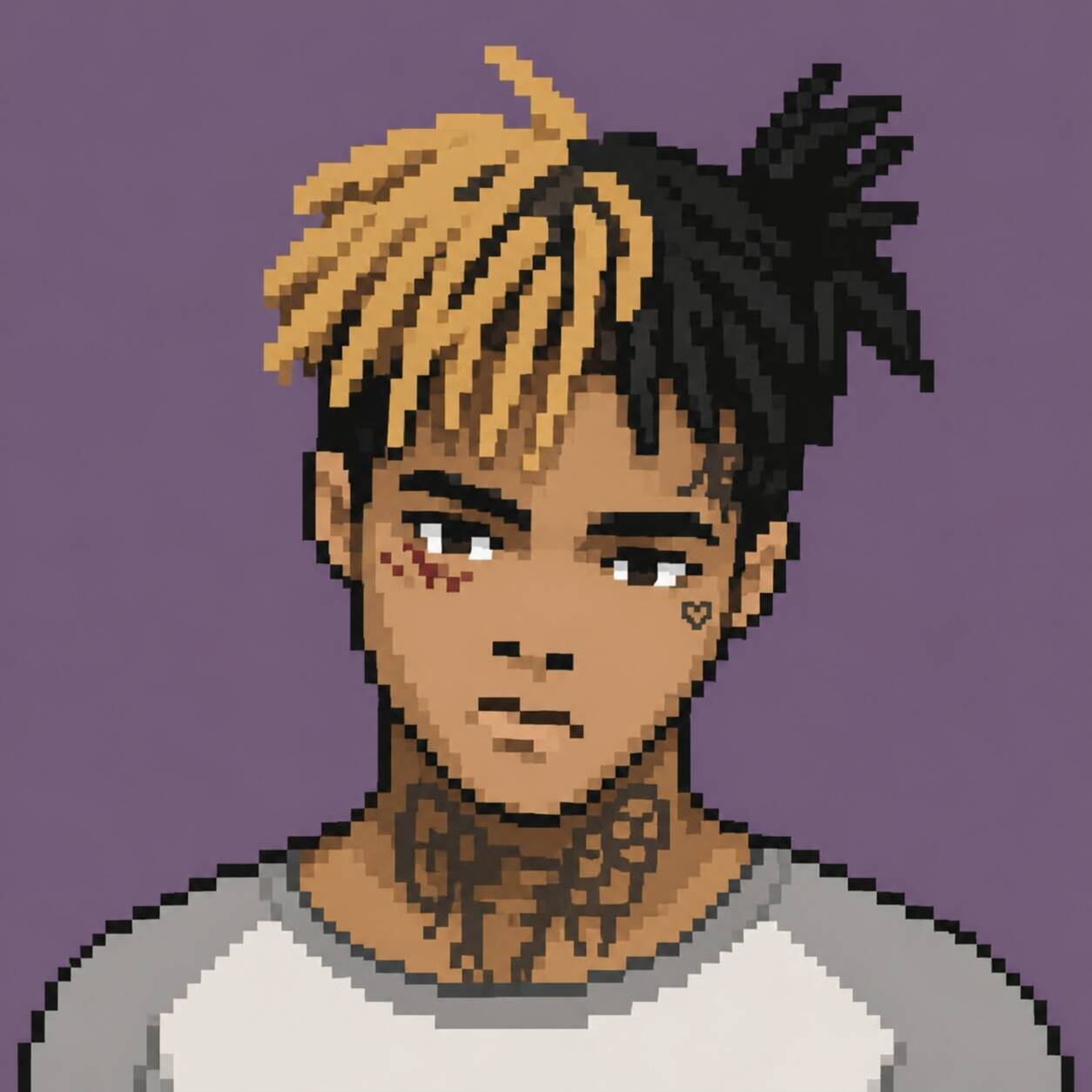 XXXTentacion pfp Profile Picture Pixel Art Style