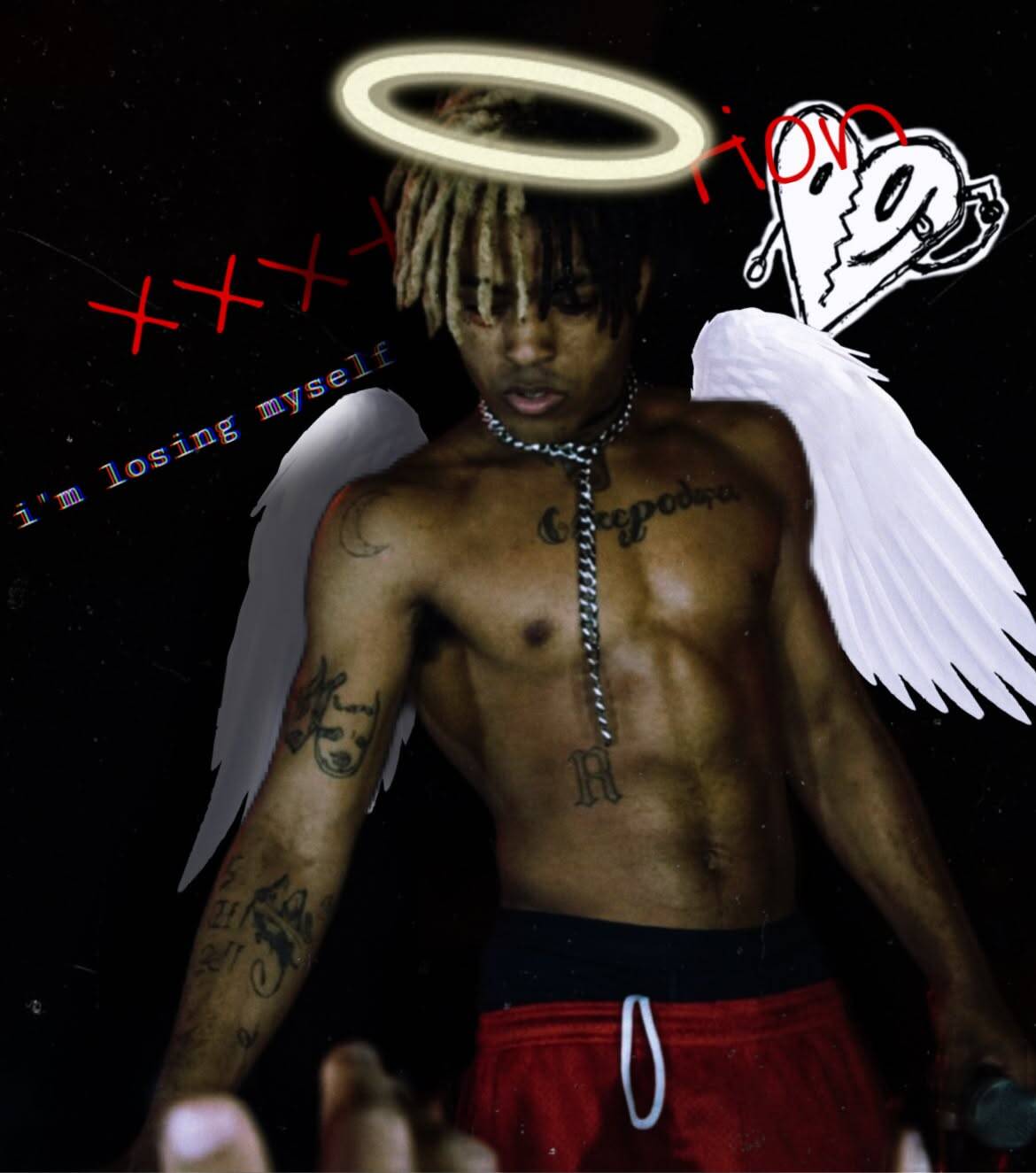 XXXTentacion pfp Profile Picture Angel Wings and Halo
